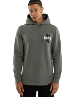 KSCY Inferno Dual Curved Hoodie in Pigment Basil