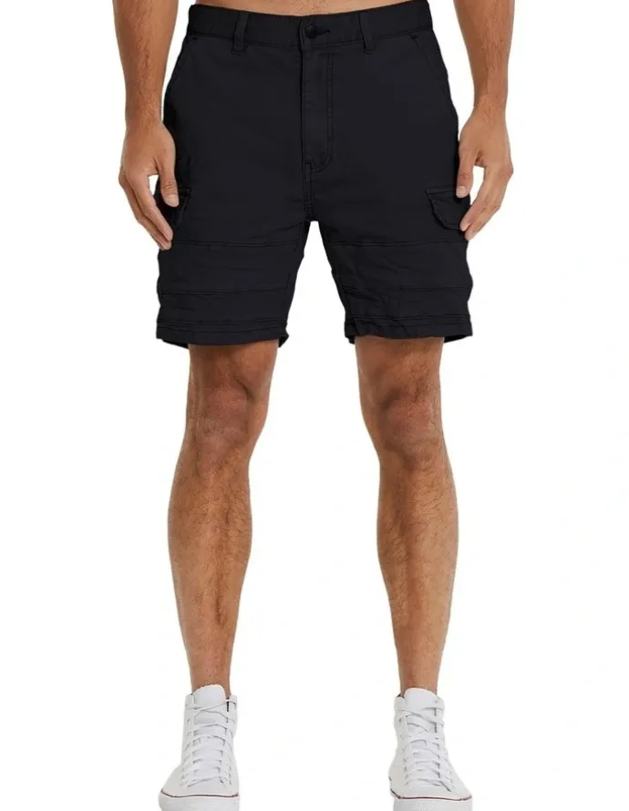 KSCY Michigan Cargo Shorts in Jet Black