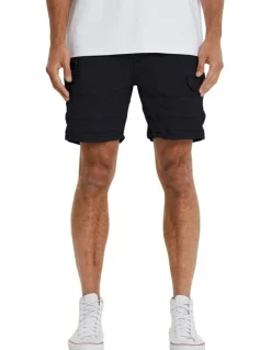 KSCY Michigan Cargo Shorts in Jet Black