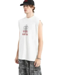 KSCY Pray Soul Street Muscle Tank in White