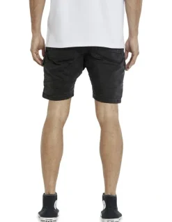 KSCY Salem Cargo Short in Obsidian Black