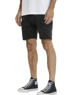 KSCY Salem Cargo Short in Obsidian Black