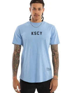 KSCY Smoke Dual Curved Tee in Blue