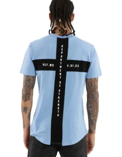 KSCY Smoke Dual Curved Tee in Blue
