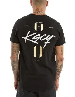 KSCY Stride Dual Curved Tee in Black