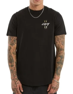 KSCY Stride Dual Curved Tee in Black