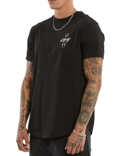 KSCY Stride Dual Curved Tee in Black