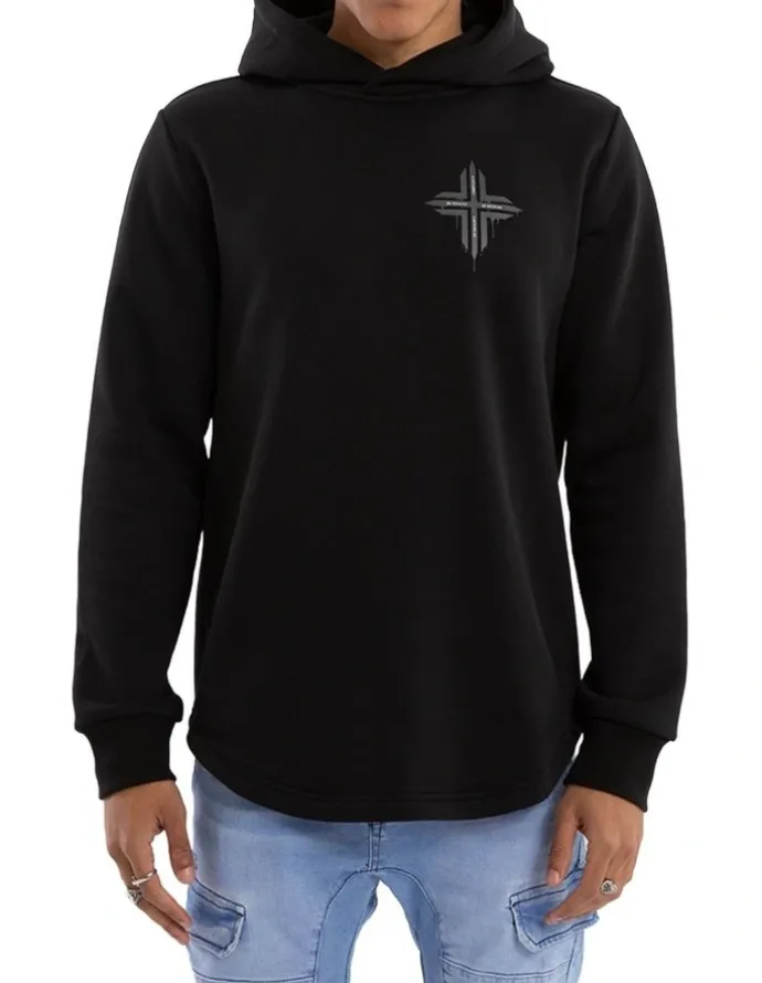 KSCY Worship Dual Curved Hoodie in Black