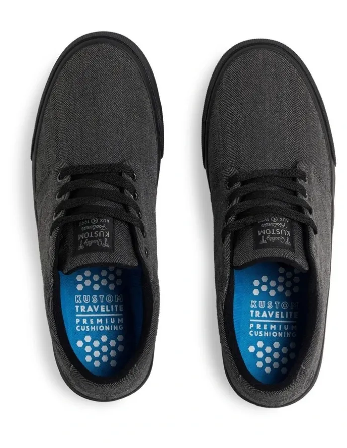 Kustom Layday Sneakers in All Black