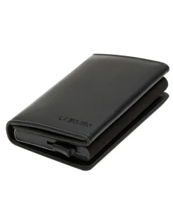 La Enviro Leura 2.0 Minimalist Coin Pocket Wallet in Black