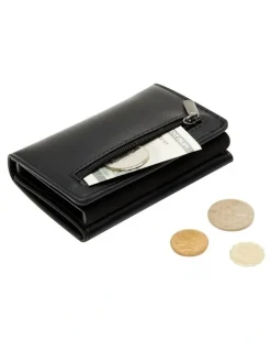 La Enviro Leura 2.0 Minimalist Coin Pocket Wallet in Black