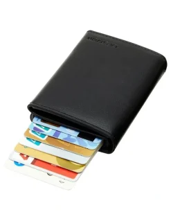 La Enviro Leura 2.0 Minimalist Coin Pocket Wallet in Black