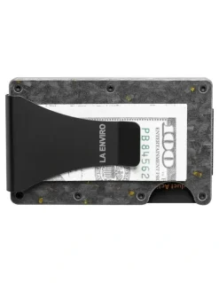 La Enviro Lorne Forged Carbon Wallet in Matte Gold