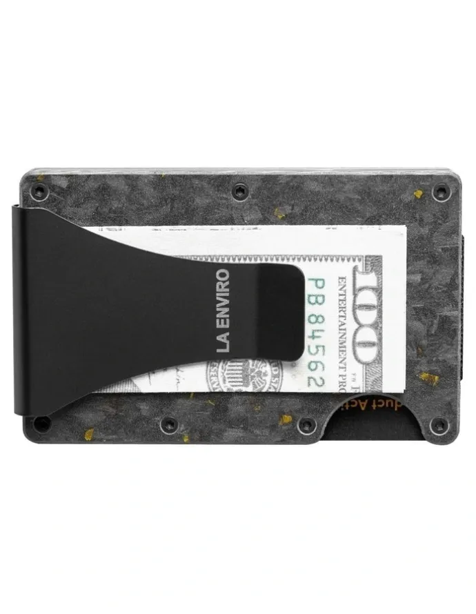 La Enviro Lorne Forged Carbon Wallet in Matte Gold