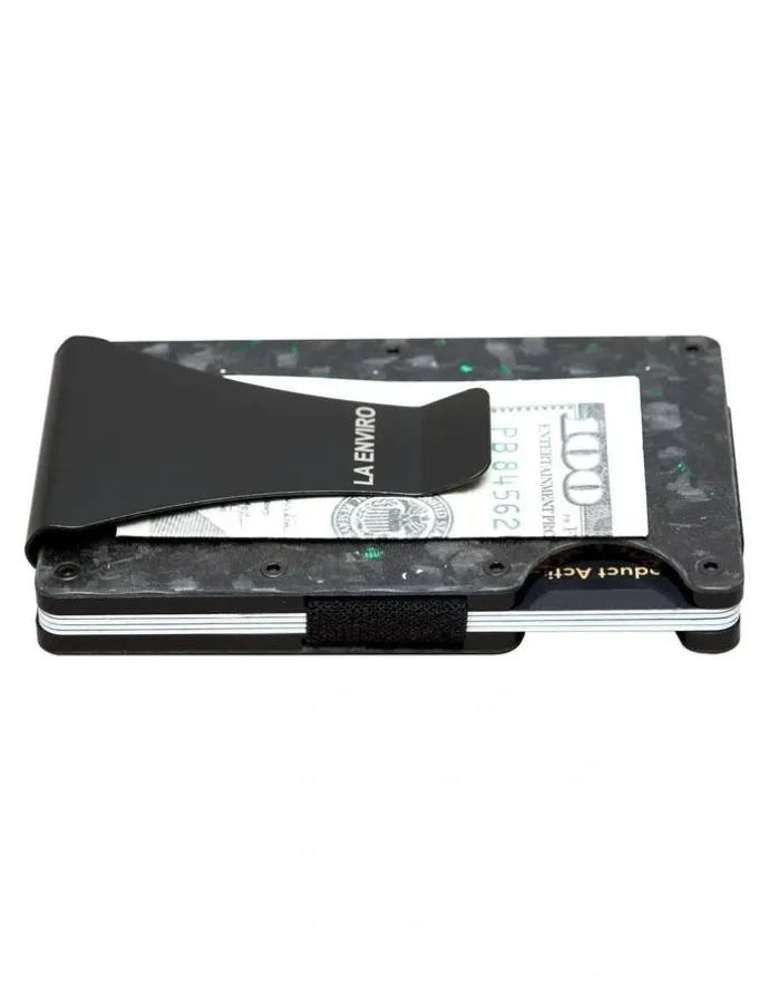 La Enviro Lorne Forged Carbon Wallet in Matte Green