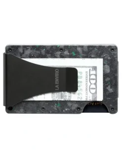 La Enviro Lorne Forged Carbon Wallet in Matte Green