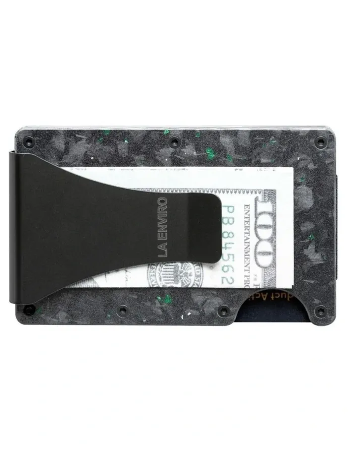 La Enviro Lorne Forged Carbon Wallet in Matte Green