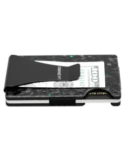 La Enviro Lorne Forged Carbon Wallet in Gloss Green