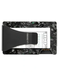 La Enviro Lorne Forged Carbon Wallet in Gloss Green