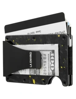 La Enviro Lorne Forged Carbon Wallet in Gloss Gold