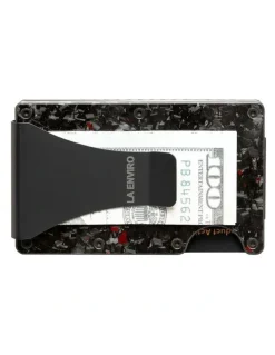 La Enviro Lorne Forged Carbon Wallet in Gloss Red