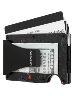 La Enviro Lorne Forged Carbon Wallet in Gloss Red