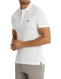 Lacoste Basic Slim Fit Polo Shirt in White