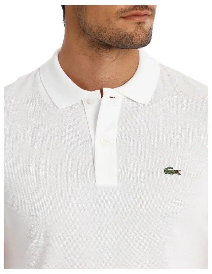Lacoste Basic Slim Fit Polo Shirt in White