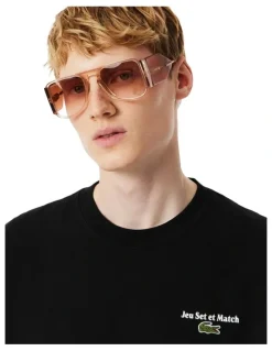 Lacoste Core Originals Back Graphic T-shirt in Black