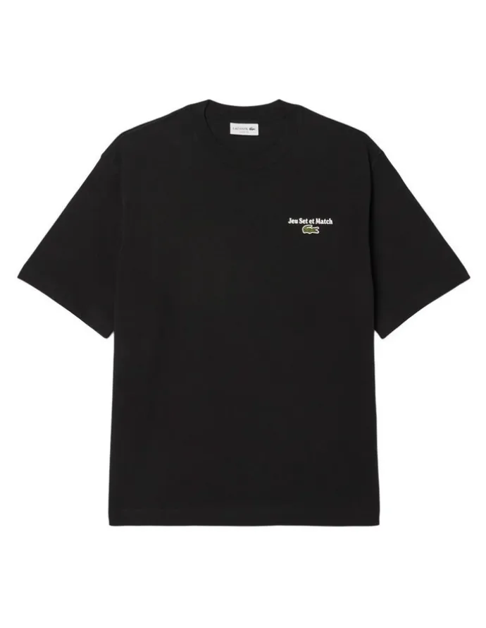 Lacoste Core Originals Back Graphic T-shirt in Black