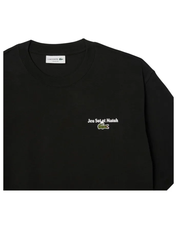Lacoste Core Originals Back Graphic T-shirt in Black