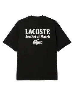 Lacoste Core Originals Back Graphic T-shirt in Black