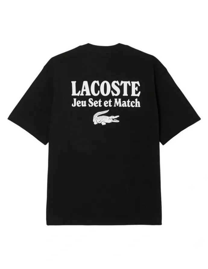 Lacoste Core Originals Back Graphic T-shirt in Black