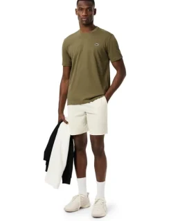 Lacoste Essentials Crew Neck Sport Tee in Olive