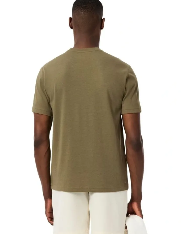 Lacoste Essentials Crew Neck Sport Tee in Olive