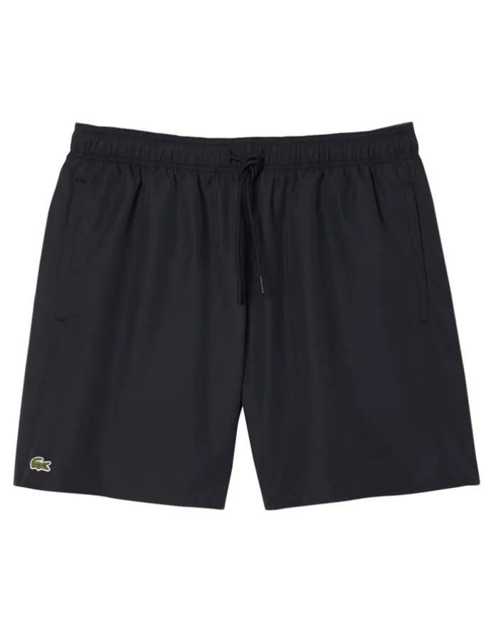 Lacoste Essentials Swim Short in Black/Green