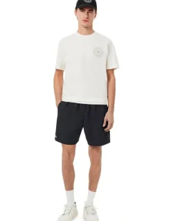 Lacoste Essentials Swim Short in Black/Green