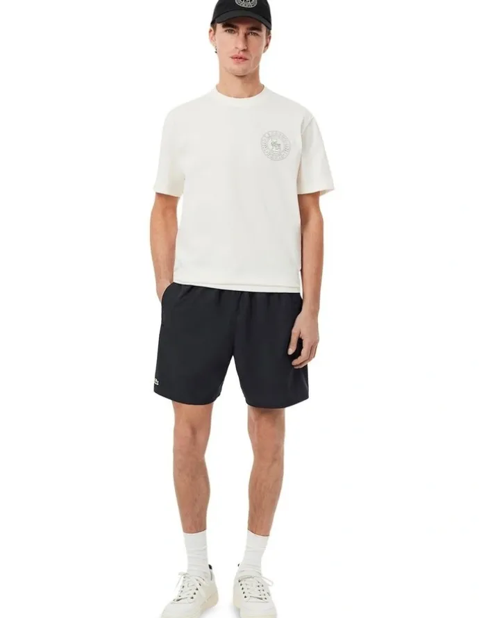 Lacoste Essentials Swim Short in Black/Green