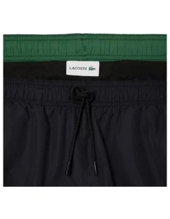 Lacoste Essentials Swim Short in Black/Green
