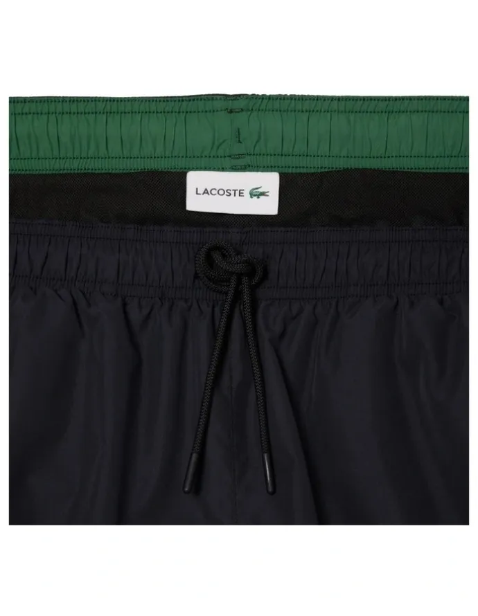 Lacoste Essentials Swim Short in Black/Green