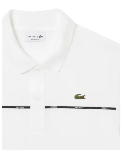 Lacoste Tape Regular Fit Polo Shirt in White