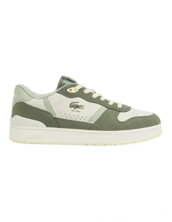 Lacoste T-Clip Sneaker in Khaki and Light Khaki