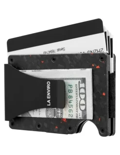 La Enviro Lorne Forged Carbon Wallet in Matte Red