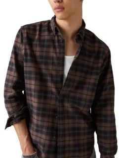 Levi's Authentic Button Down Shirt in Chocolate Garment Dye
