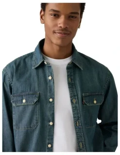 Levi's Jackson Worker Overshirt in Chopper Dark Wash