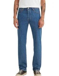 Levi's 501 Original Fit Cotton Straight Leg Jeans in Medium Stonewash