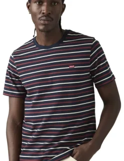 Levi's Original Housemark T-shirt in Andor Stripe Navy Blazer