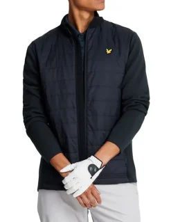 Lyle & Scott Golf Baffle Quilted Jacket in Navy