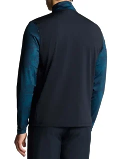 Lyle & Scott Printed Contour Golf Midlayer Jersey in Dark Navy