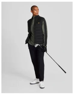 Lyle & Scott Wadded Golf Gilet Vest in Black